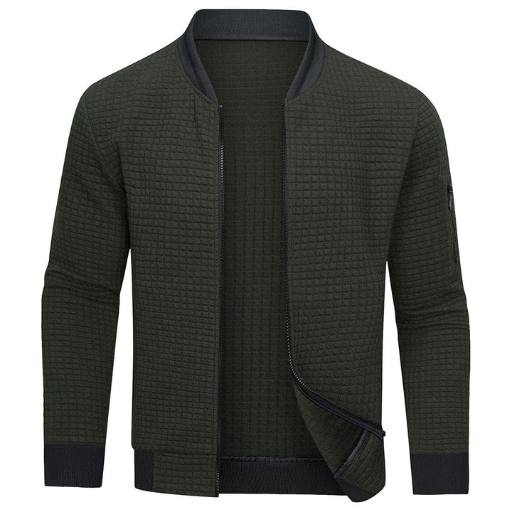 Gilet Cardigan Homme Manches Longues Fermeture Éclair Casual