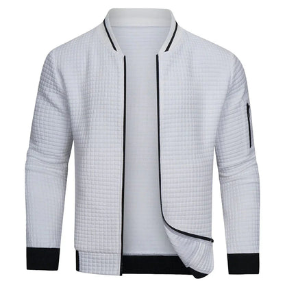 Gilet Cardigan Homme Manches Longues Fermeture Éclair Casual