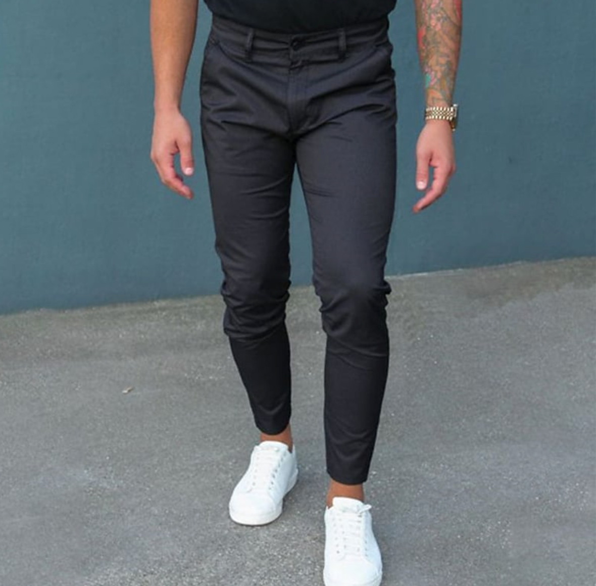 Herren Chinos Slim Fit Dehnbar - IdealeKleiden