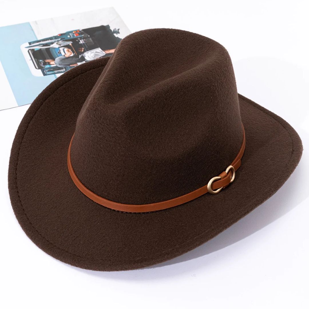 Chapeau homme aspect cuir traditionnel