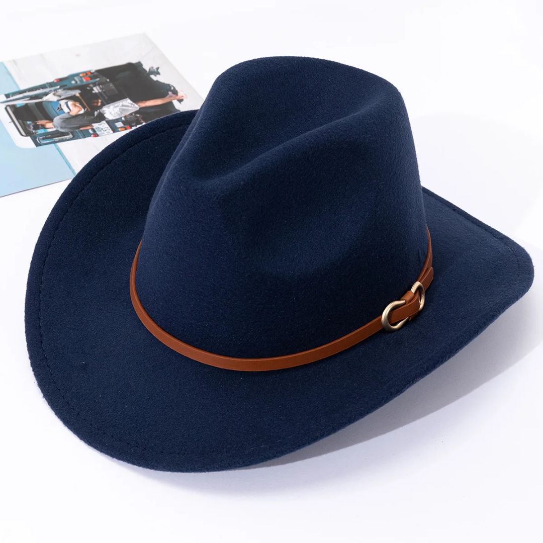 Chapeau homme aspect cuir traditionnel