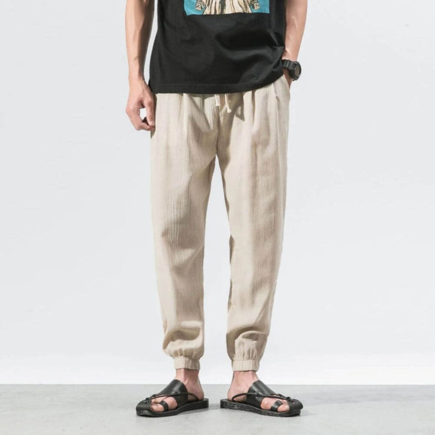Joggers confortables pour hommes, légers, avec cordon de serrage