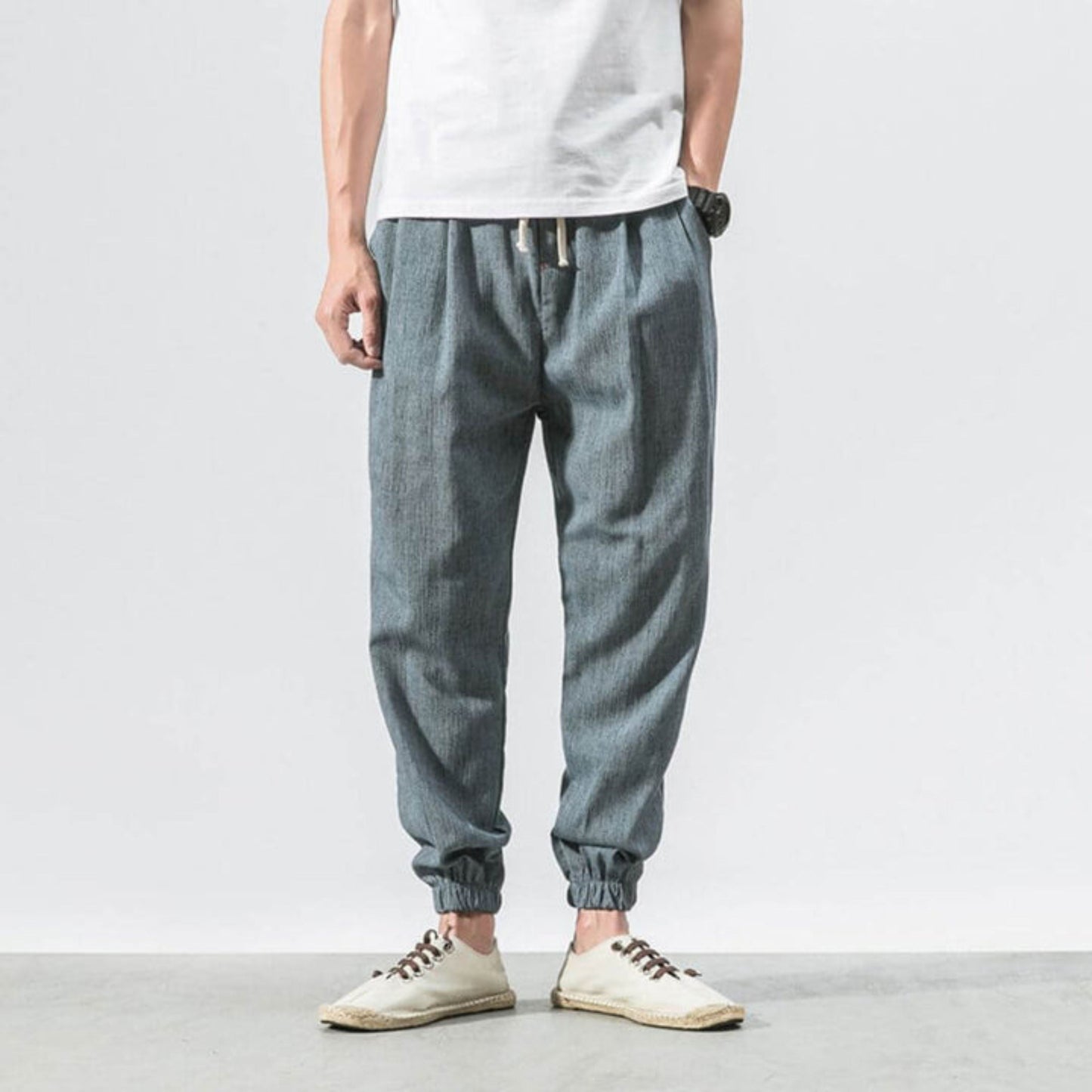 Joggers confortables pour hommes, légers, avec cordon de serrage