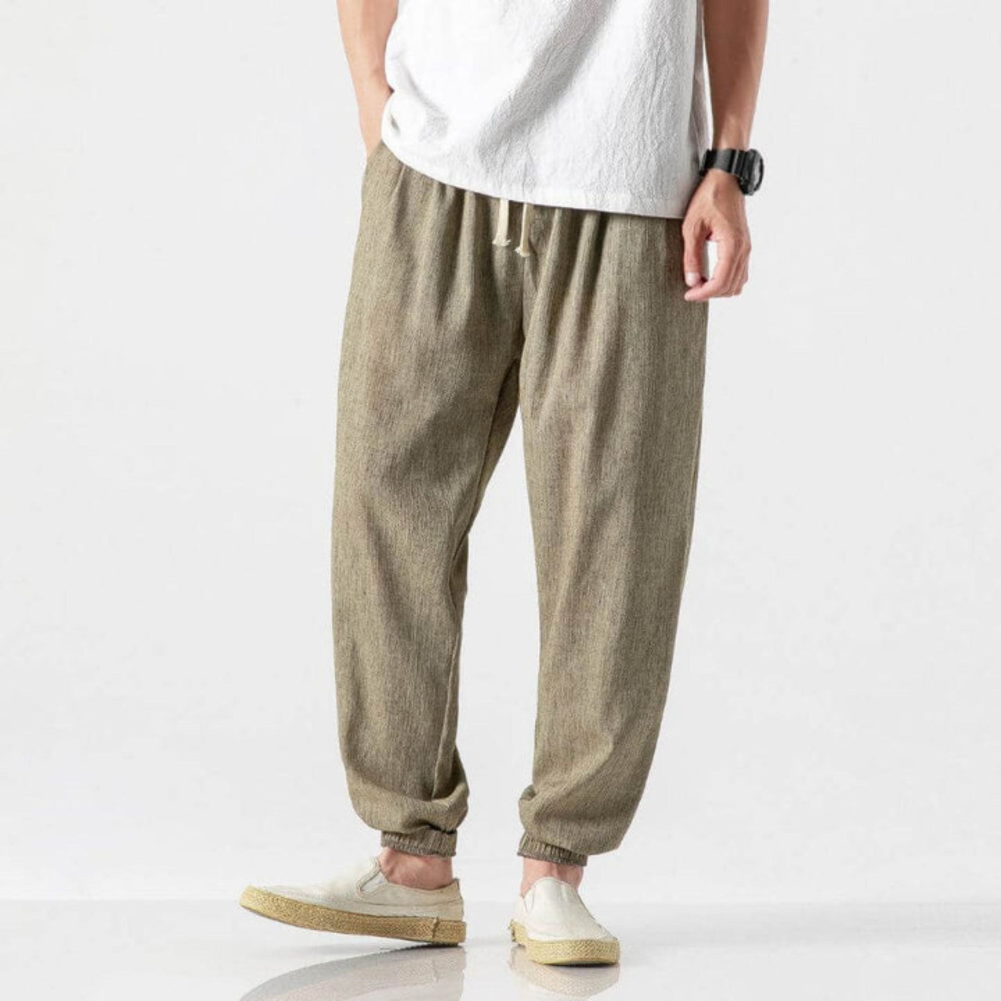 Joggers confortables pour hommes, légers, avec cordon de serrage