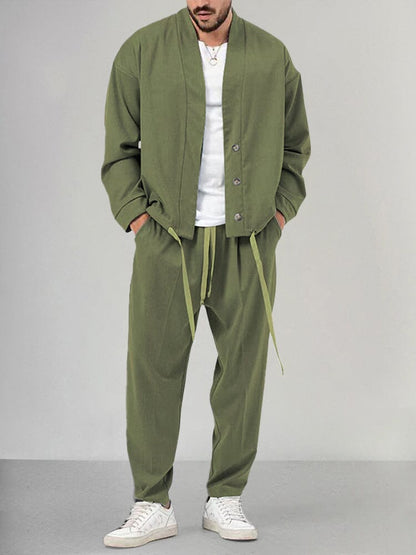 Ensemble Overshirt Homme Confortable Deux Pièces