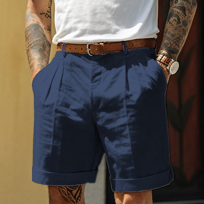 Shorts en lin pour hommes, confortables, en coton, pour l'été