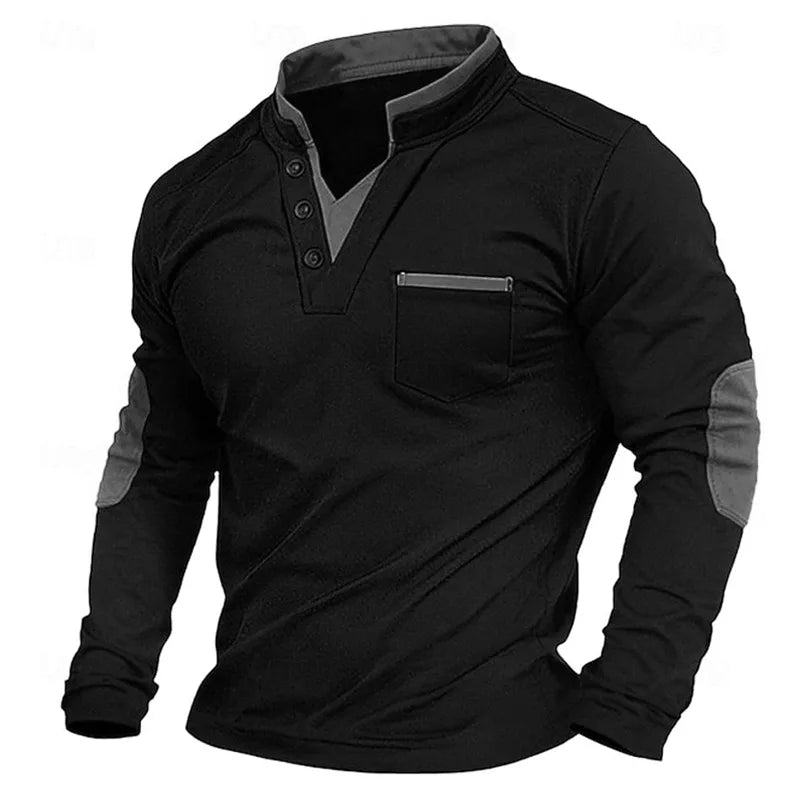 Sweat-shirt homme col V sportif