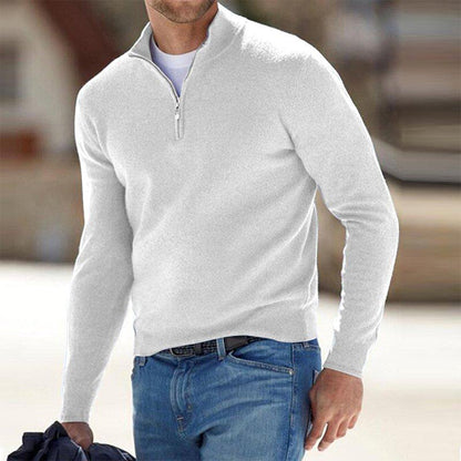 Herren Pullover Mit Reißverschluss Vorne - IdealeKleiden