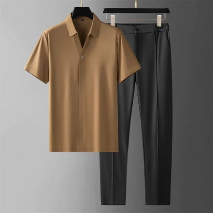 Herren Set Casual T-Shirt und Joggerhose - IdealeKleiden
