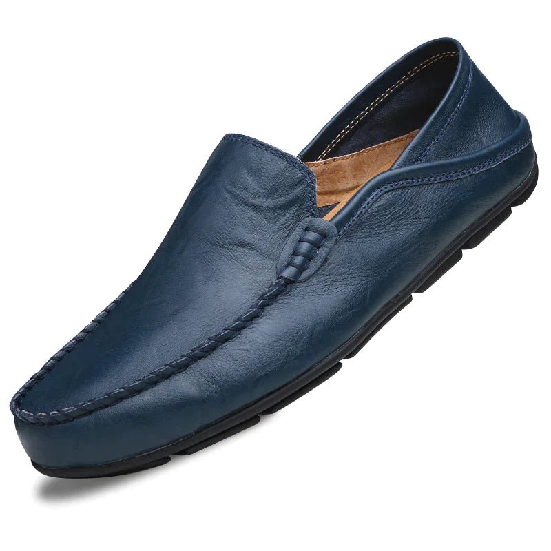 Mocassins homme confortables en cuir noir