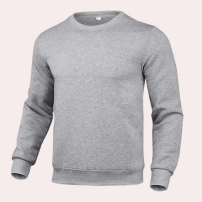 Sweat-shirt uni ras-du-cou pour homme