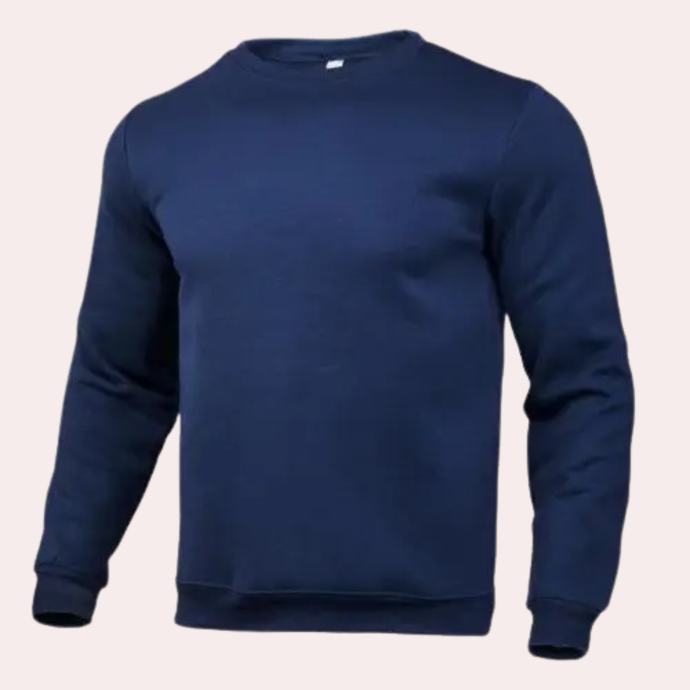 Sweat-shirt uni ras-du-cou pour homme