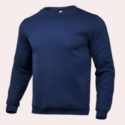 Sweat-shirt uni ras-du-cou pour homme