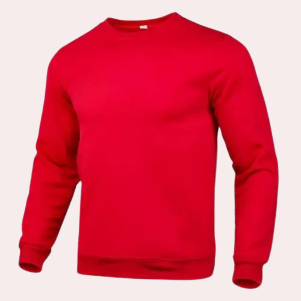 Sweat-shirt uni ras-du-cou pour homme