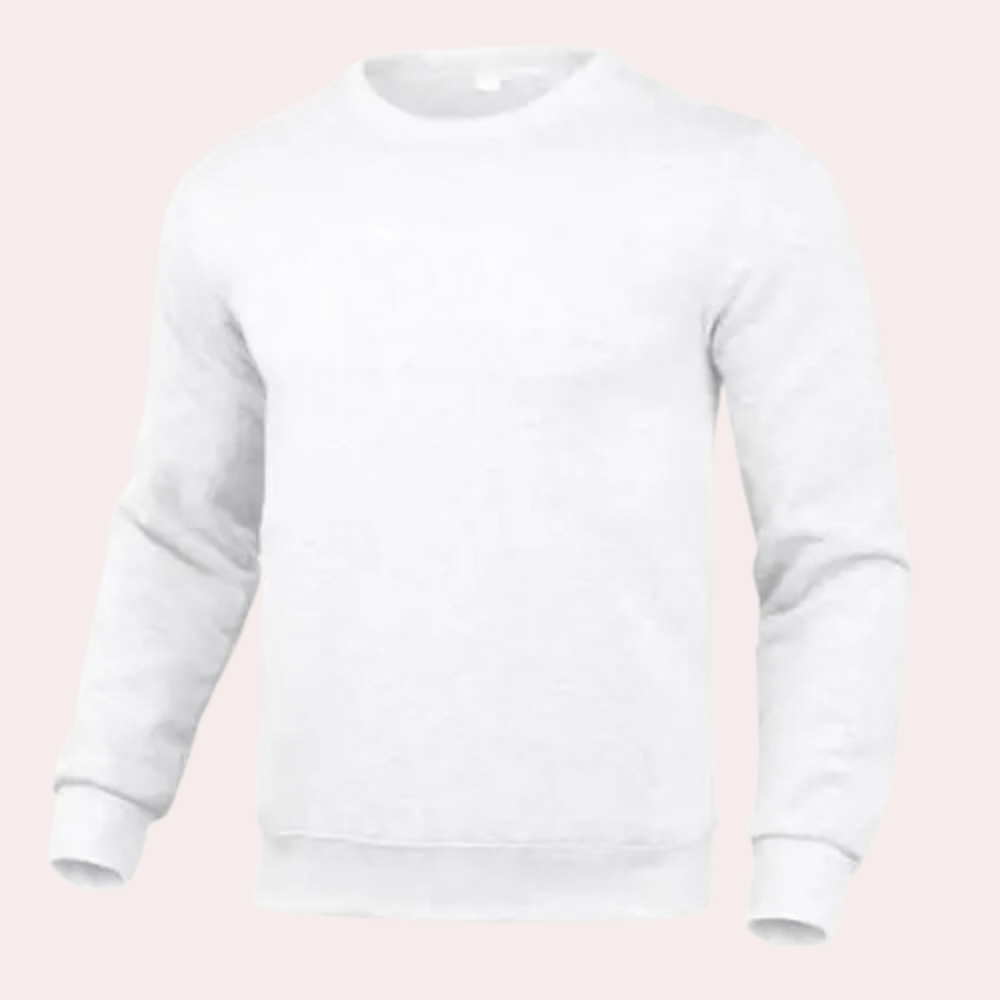 Sweat-shirt uni ras-du-cou pour homme