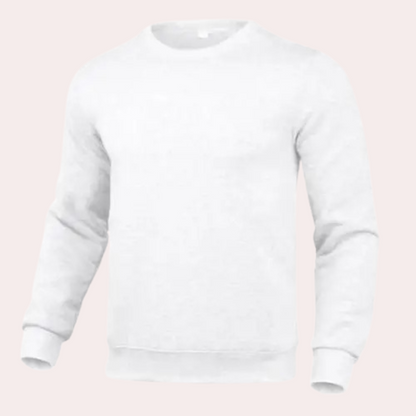 Sweat-shirt uni ras-du-cou pour homme