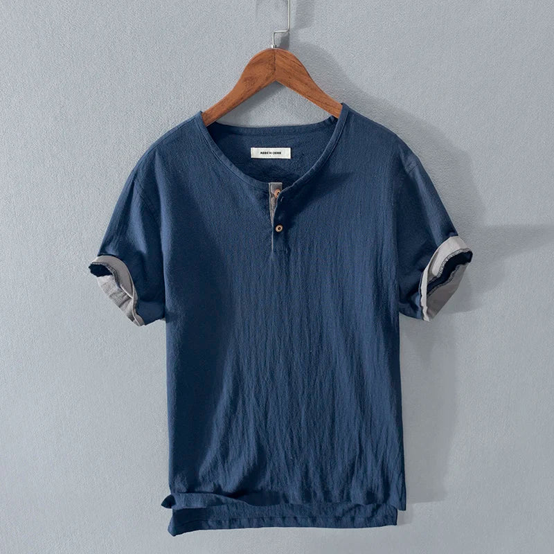 Herren T-Shirt Sommer Leicht Baumwolle - IdealeKleiden