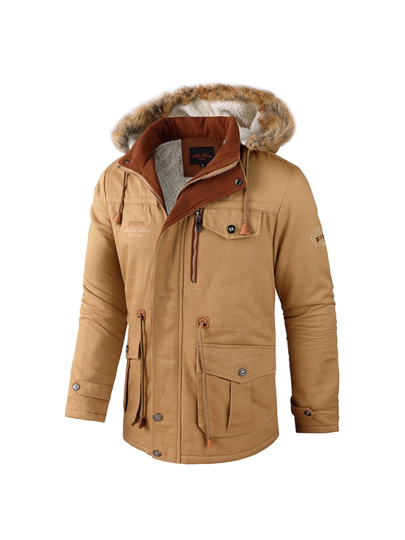 Herren Winterparka Warm Mit Kapuze - IdealeKleiden