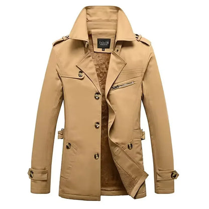 Manteau d'hiver stylé avec col rabattable
