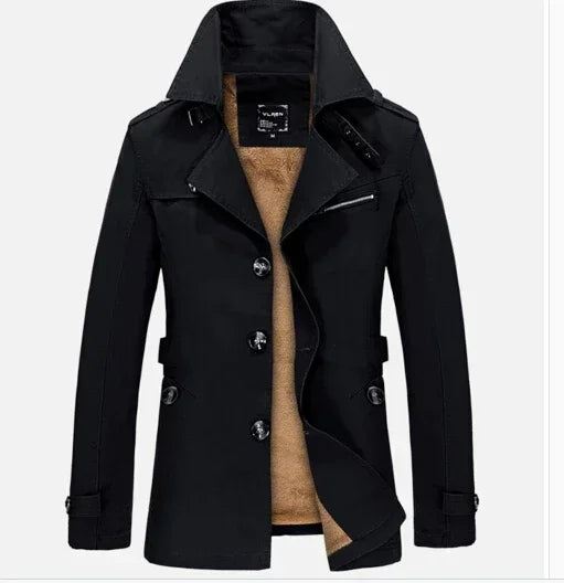 Manteau d'hiver stylé avec col rabattable