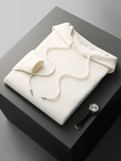 Sweat à capuche chaud en laine mérinos pour femme