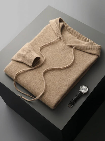 Sweat à capuche chaud en laine mérinos pour femme