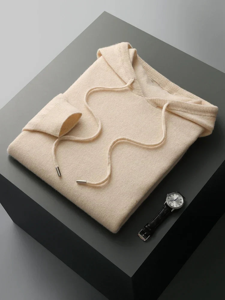 Sweat à capuche chaud en laine mérinos pour femme