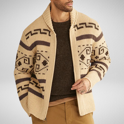 Gilet Tricoté Chaud Homme Automne Hiver