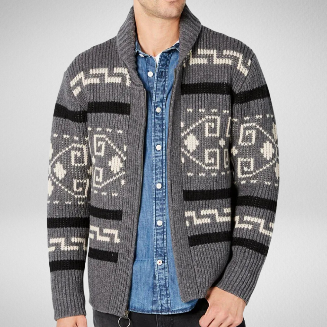 Gilet Tricoté Chaud Homme Automne Hiver