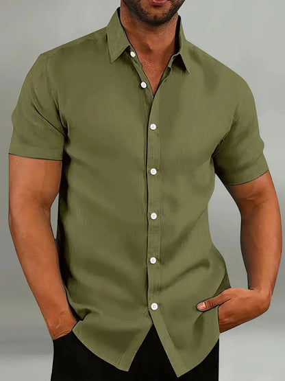 Chemise homme manches courtes design élégant