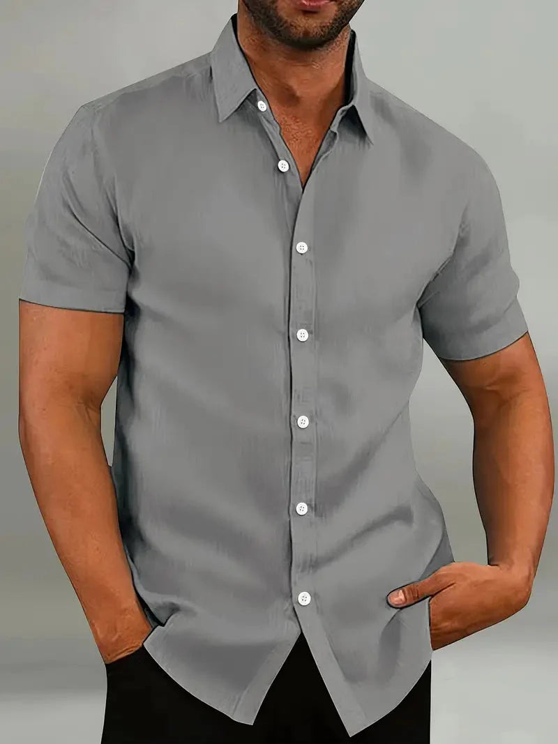 Chemise homme manches courtes design élégant