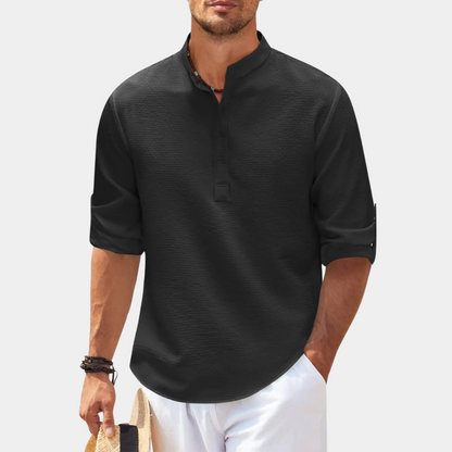 Chemise en lin homme manches longues légère