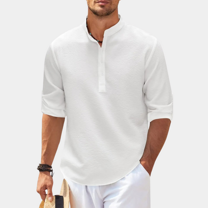 Chemise en lin homme manches longues légère