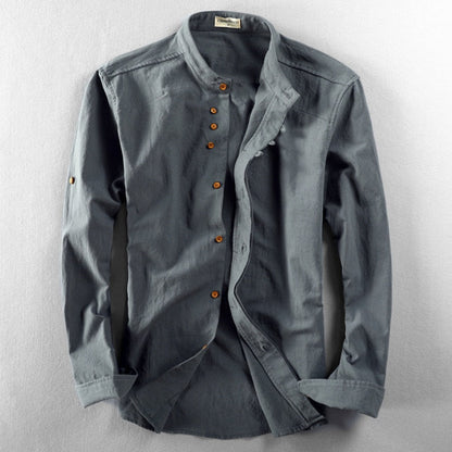 Chemise homme à manches longues confortable style japonais