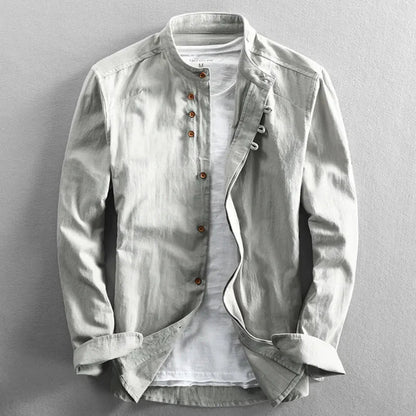 Chemise homme à manches longues confortable style japonais