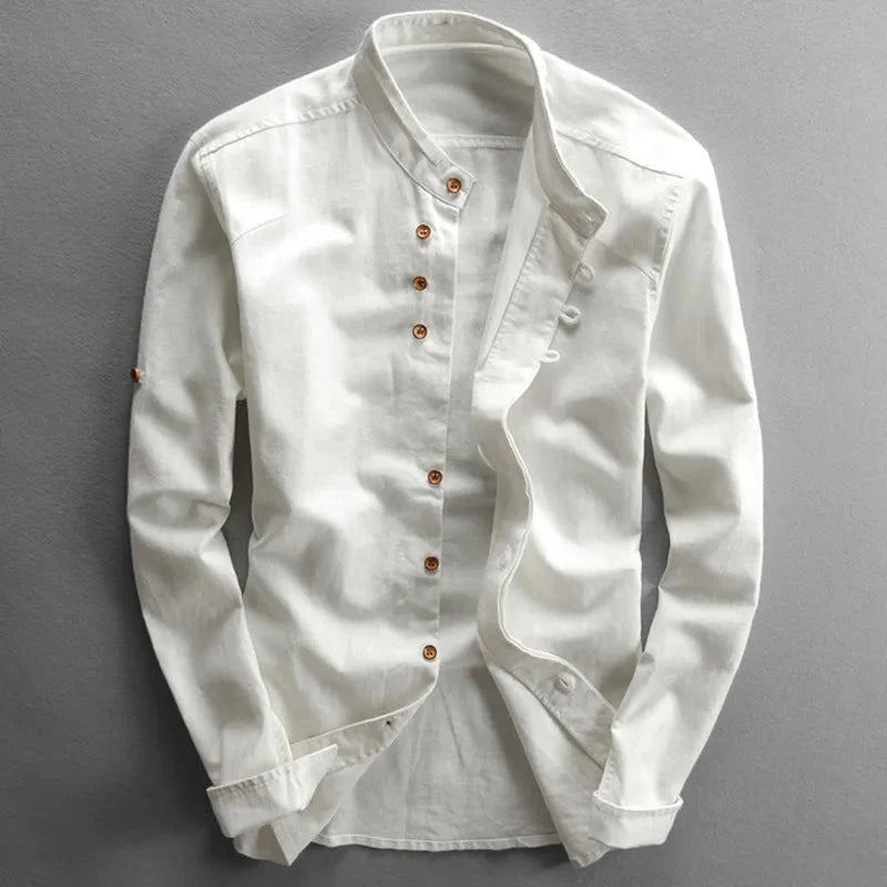 Chemise homme à manches longues confortable style japonais