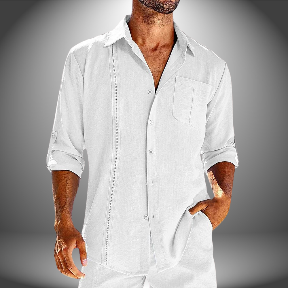 Polo-shirt à manches longues léger pour hommes