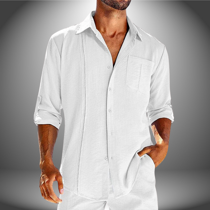 Polo-shirt à manches longues léger pour hommes