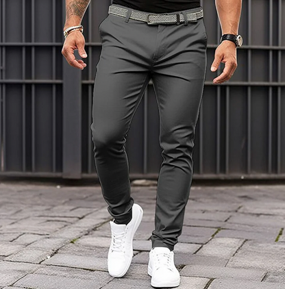 Herren Chinos Hose Bequem Slim Fit - IdealeKleiden