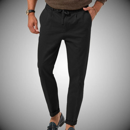 Pantalon en lin pour homme Confortable Élastique Léger