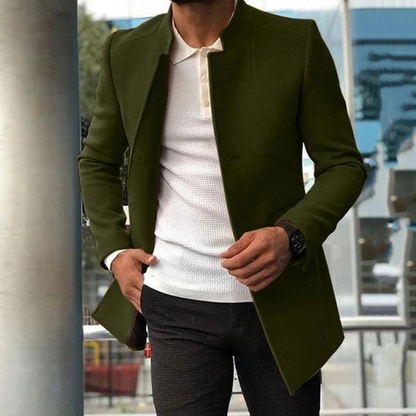 Manteau Homme Boutonnage Simple Style Automne