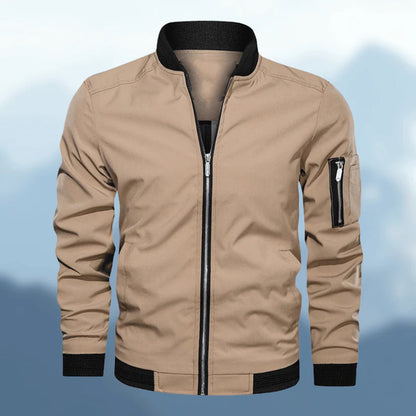 Blouson bomber homme coupe-vent zippé veste d'automne