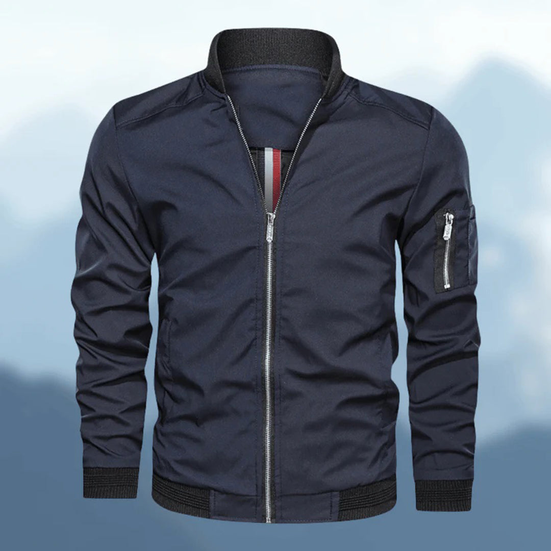 Blouson bomber homme coupe-vent zippé veste d'automne