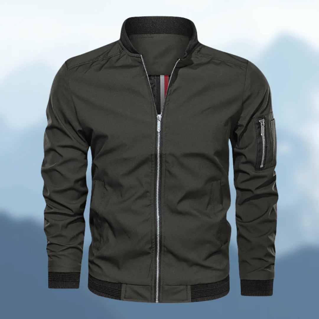 Blouson bomber homme coupe-vent zippé veste d'automne
