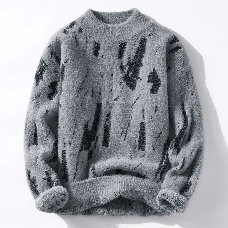 Herren Strickpullover Warm Flauschig Winter - IdealeKleiden