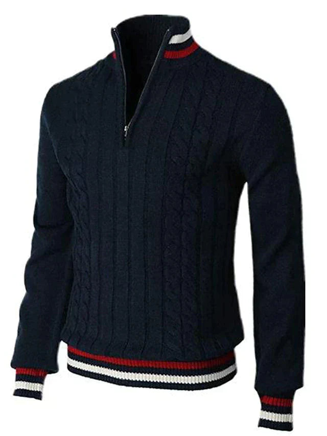 Pull-over torsadé en maille pour homme