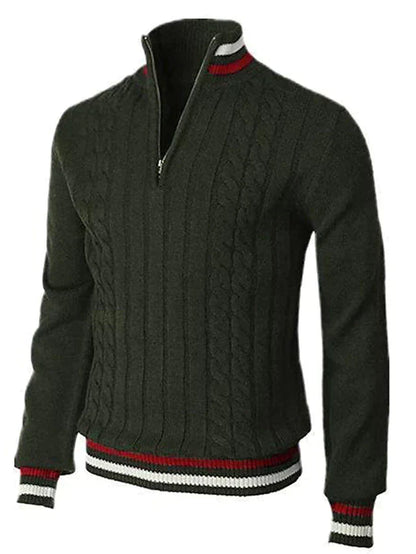 Pull-over torsadé en maille pour homme