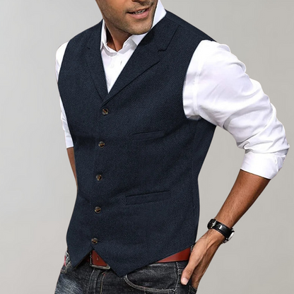 Gilet de costume homme sans manches élégant