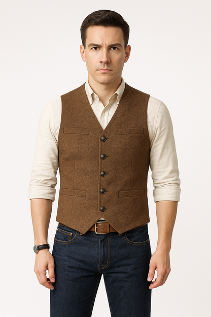 Gilet de blazer élégant sans manches pour homme