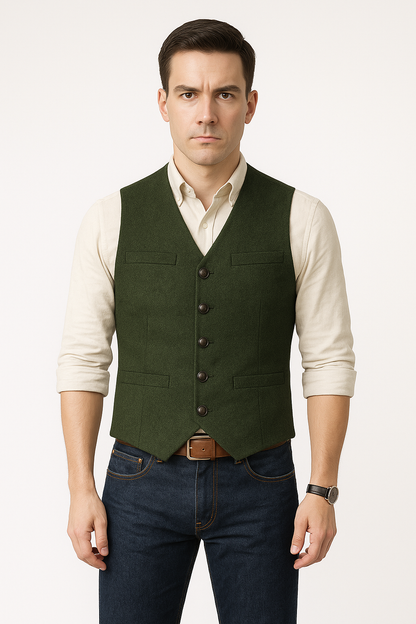 Gilet de blazer élégant sans manches pour homme